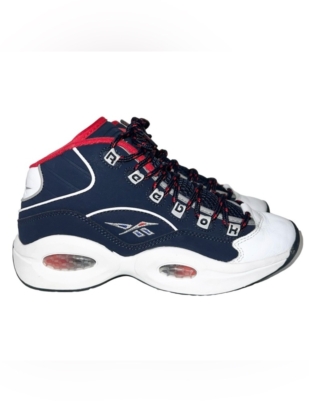 Reebok Shoes Children’s Size 6 Blue White Red Allen Iverson Question Mid USA
